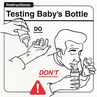 Testing baby's bottle