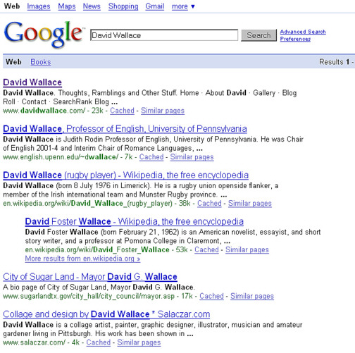 David Wallace Search